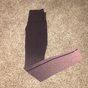Lululemon black and peach ombréd wunder unders